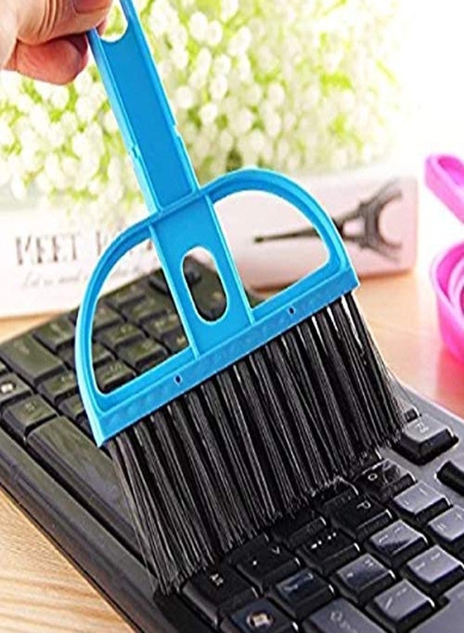 Vararo Plastic Mini Dustpan and Brush Set for Camping,Keyboard,Table,Desk,Window Gaps,Small Messes, Kids,Cat,Dog (Random Colour, Standard Size) -Pack of 2 - Image 4